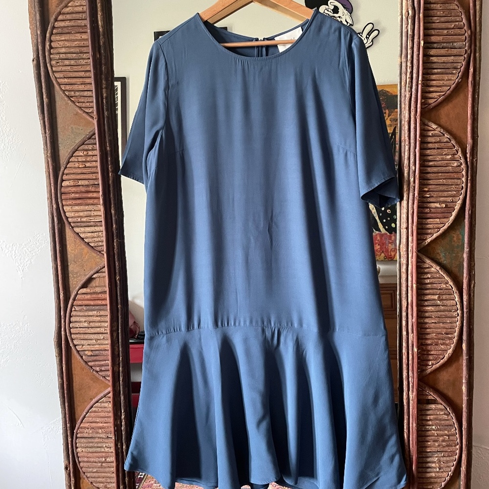 Midi Dress with a Flounce
